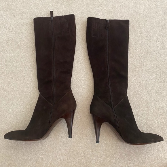 VIA SPIGA SUEDE KNEE HIGH HEELED BOOTS - Picture 8 of 16